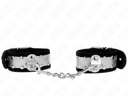 KINK - THIN WRIST RESTRAINTS BLACK / SILVER 30 X 4 CM