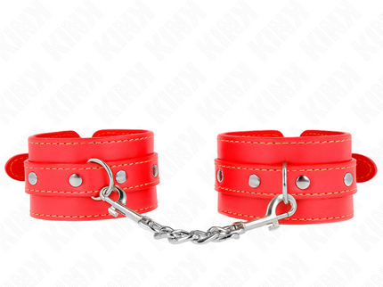 KINK - THIN WRIST RESTRAINTS RED ADJUSTABLE 21-33 CM