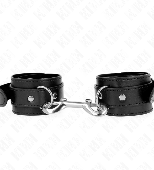 KINK - WRIST RESTRAINTS-SINGLE RIVET ROW BLACK ADJUSTABLE 17-28 CM X 5 CM