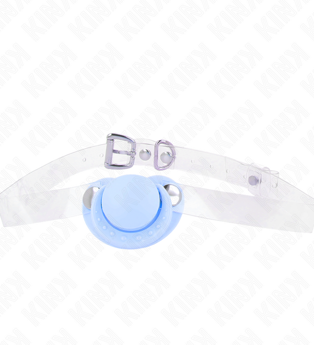KINK - LIGHT BLUE PACIFIER SHAPED GAG 5.5 x 4 CM ADJUSTABLE 43-60 CM