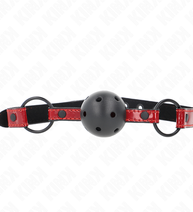 KINK - SHINY LEATHERETTE BALL 4.5 CM GAG 63.5 X 2 CM ADJUSTABLE 41 X 59 CM