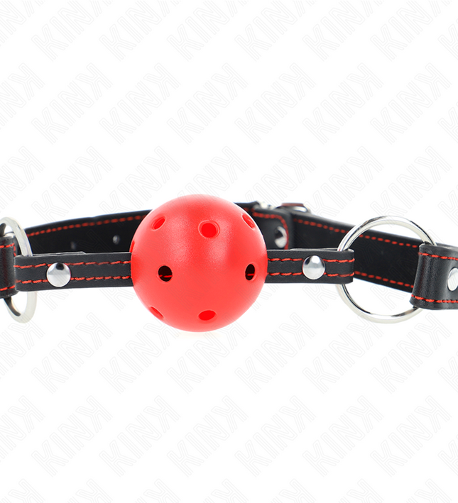 KINK - HOLLOW HARD RED BALL GAG MODEL 2 65 x 2.5 CM