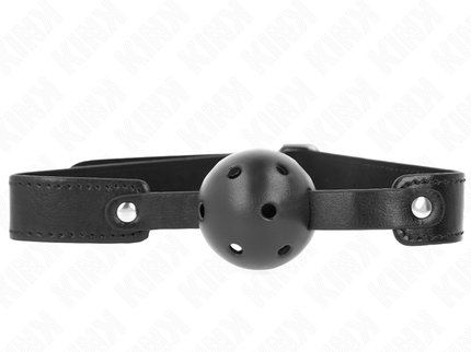KINK - BLACK BREATHABLE BALL 4.5 CM GAG 65 x 2.5 CM