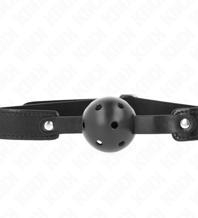 KINK - BLACK BREATHABLE BALL 4.5 CM GAG 65 x 2.5 CM
