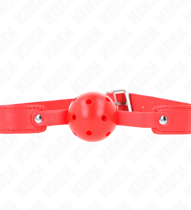 KINK - RED BREATHABLE BALL 4.5 CM GAG 65 x 2.5 CM
