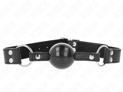 KINK - SOFT AND SOLID BALL 4 CM GAG WITH LEATHERETTE STRAP 62 x 2.5 CM ADJUSTABLE 42-58 CM