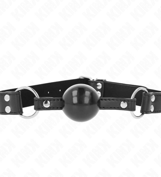 KINK - SOFT AND SOLID BALL 4 CM GAG WITH LEATHERETTE STRAP 62 x 2.5 CM ADJUSTABLE 42-58 CM