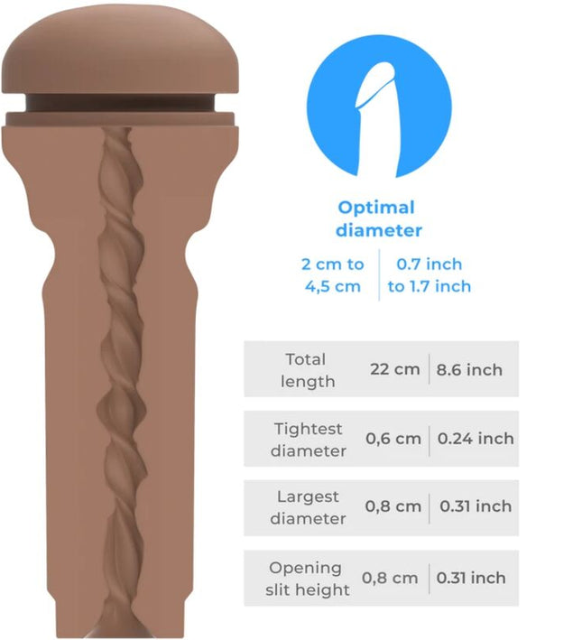 KIIROO - FEEL STROKER EXTRA TIGHT BUTT MID BROWN