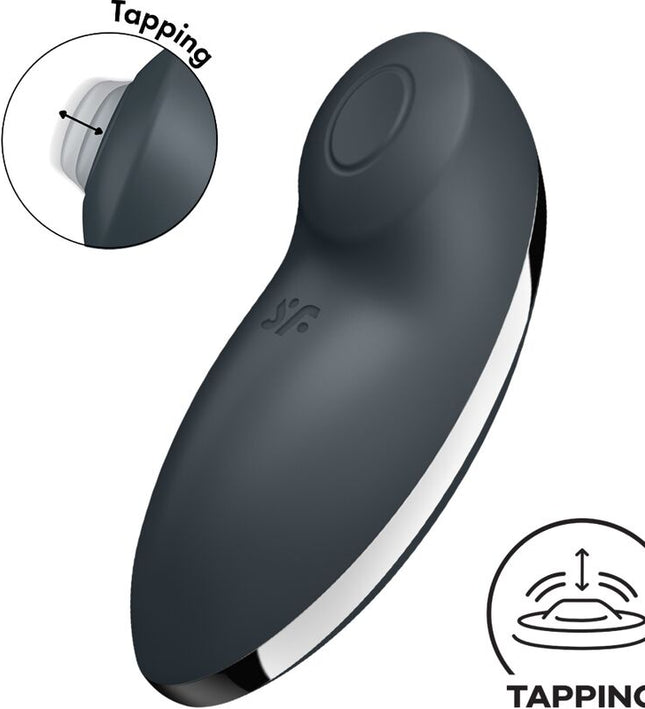 SATISFYER - TAP & CLIMAX 2 VIBRATOR & STIMULATOR GREY