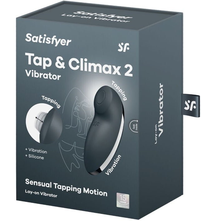 SATISFYER - TAP & CLIMAX 2 VIBRATOR & STIMULATOR GREY