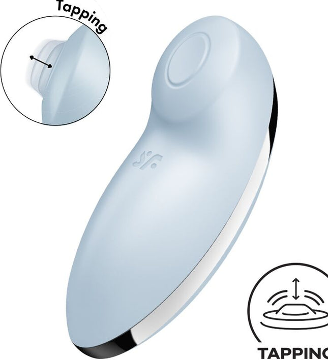 SATISFYER - TAP & CLIMAX 2 VIBRATOR & STIMULATOR BLUE