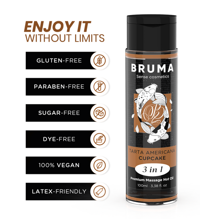 BRUMA - PREMIUM MASSAGE HOT OIL CUPCAKE 3 IN 1 - 100 ML