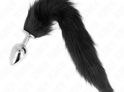 KINK - ANAL PLUG SIZE L 10 X 4 CM WITH SYNTHETIC TAIL 40 CM BLACK
