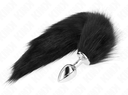 KINK - ANAL PLUG SIZE S 7 X 3 CM WITH SYNTHETIC TAIL 40 CM BLACK