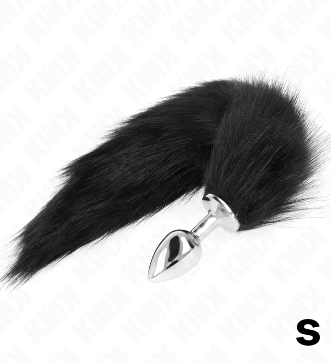 KINK - ANAL PLUG SIZE S 7 X 3 CM WITH SYNTHETIC TAIL 40 CM BLACK
