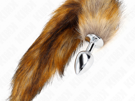 KINK - ANAL PLUG SIZE S 7 X 3 CM WITH SYNTHETIC TAIL 40 CM BROWN