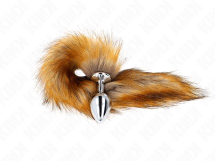 KINK - ANAL PLUG SIZE M 8 X 3.5 CM WITH SYNTHETIC TAIL 40 CM BROWN