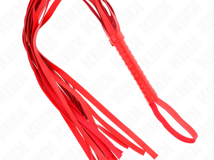 KINK - RED SHORT HANDLE LONG TAIL WHIP 70 CM