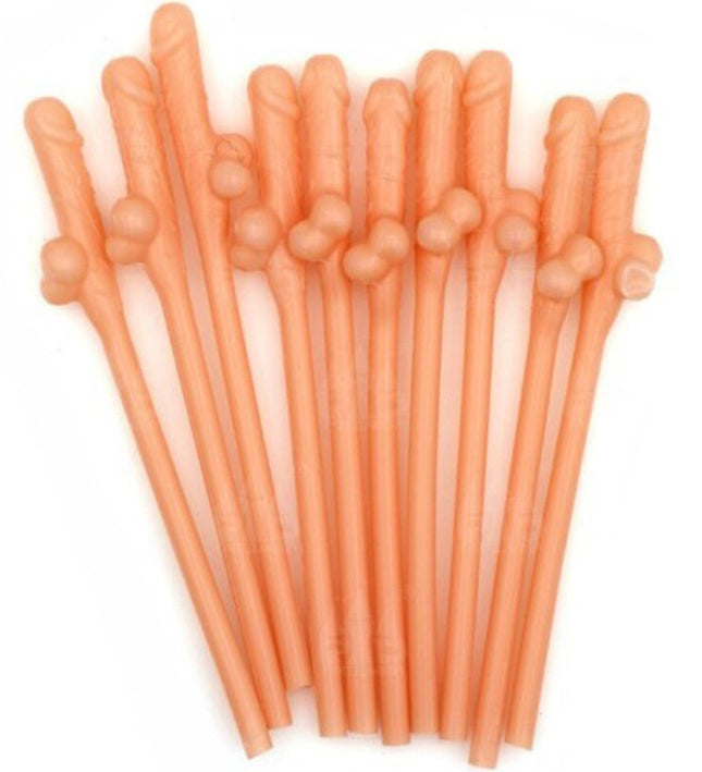 DIABLO PICANTE - 10 PENIS SHAPED STRAWS