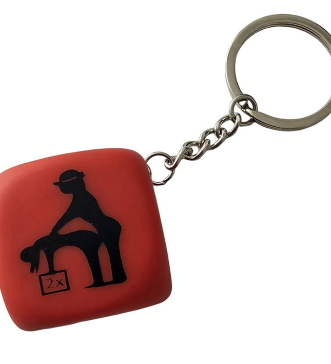 DIABLO PICANTE - RED DICE KEYCHAIN WITH POSES