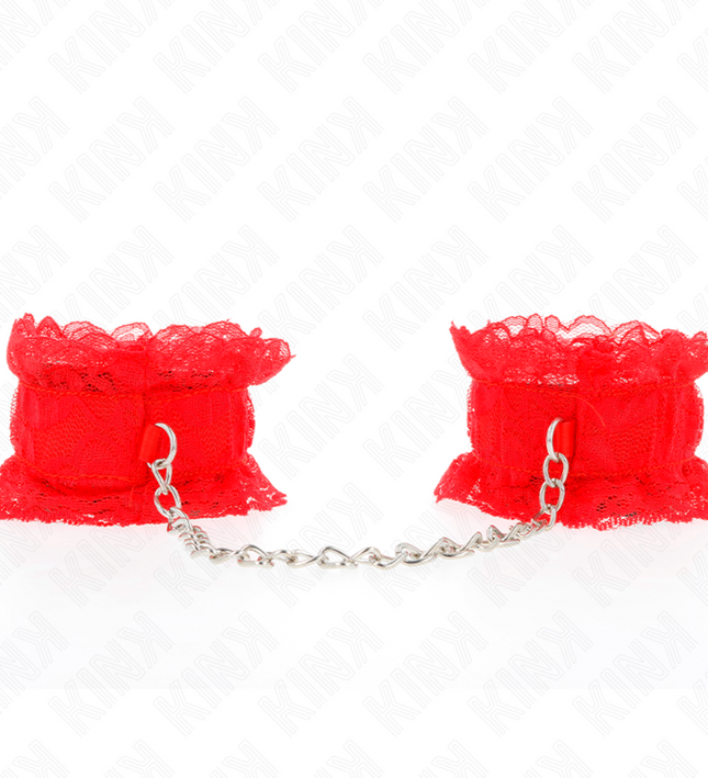 KINK - LACE ELASTIC WRIST RESTRAINTS RED