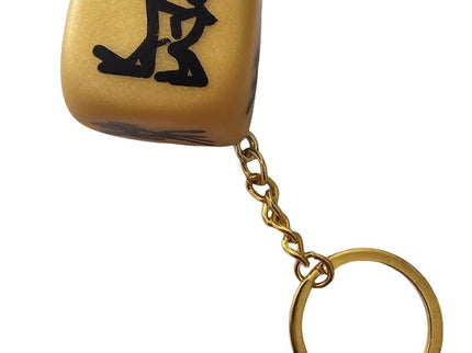 DIABLO PICANTE - GOLDEN DICE KEYCHAIN WITH POSES