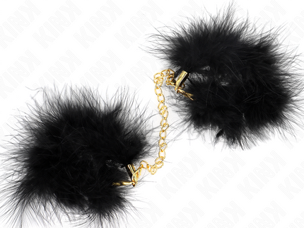 KINK - FEATHER HAND CUFFS WITH GOLD CHAIN MODEL 0