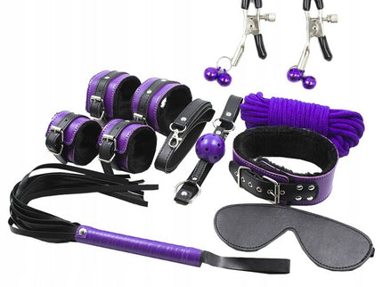 SECRETPLAY - BDSM SET 8PCS PURBLE /BLACK