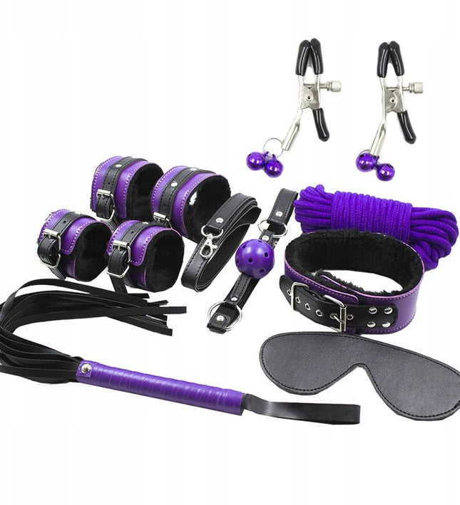 SECRETPLAY - BDSM SET 8PCS PURBLE /BLACK