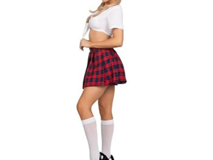 LEG AVENUE - CLASSIC COLLEGIATE COSTUME RED M/L