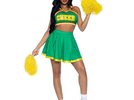 LEG AVENUE - COSTUME CHEERLEADER GREEN M/L
