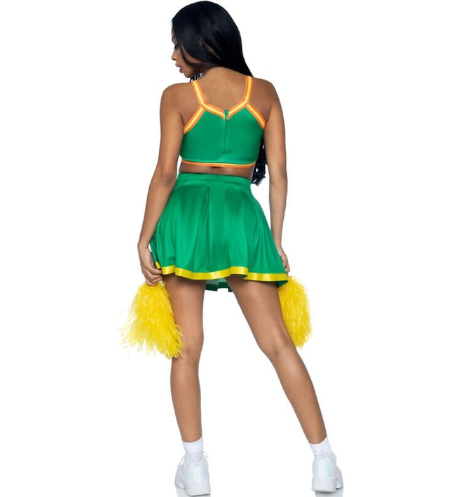 LEG AVENUE - COSTUME CHEERLEADER GREEN M/L