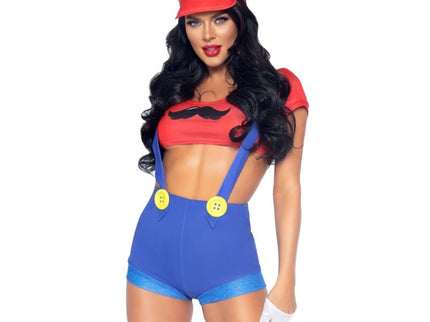 LEG AVENUE - SEXY COSTUME MARIO BROS RED/BLUE S