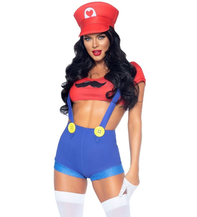 LEG AVENUE - SEXY COSTUME MARIO BROS RED/BLUE S