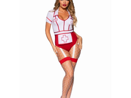 LEG AVENUE - SEXY NURSE COSTUME RED/WHITE S