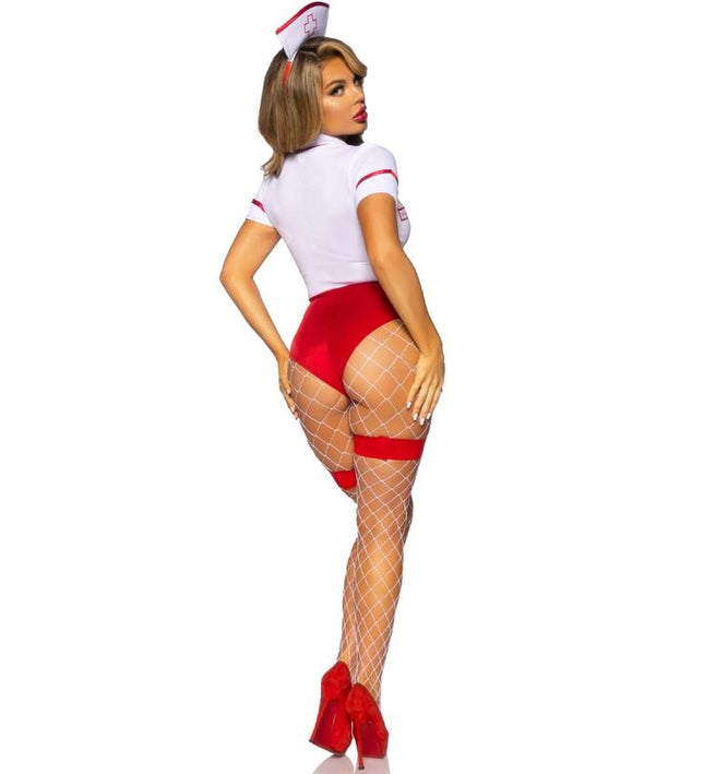 LEG AVENUE - SEXY NURSE COSTUME RED/WHITE S