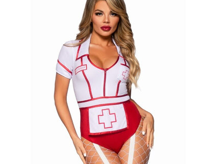 LEG AVENUE - SEXY NURSE COSTUME RED/WHITE S