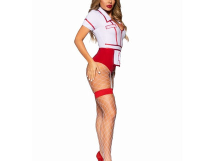 LEG AVENUE - SEXY NURSE COSTUME RED/WHITE S