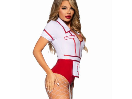 LEG AVENUE - SEXY NURSE COSTUME RED/WHITE M