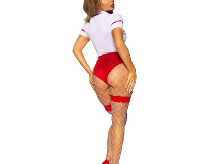 LEG AVENUE - SEXY NURSE COSTUME RED/WHITE M