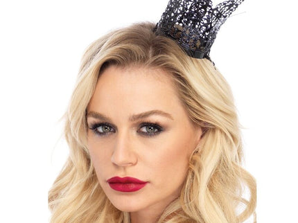 LEG AVENUE - MINI METAL FILIGREE CROWN BLACK