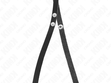 KINK - LEATHER PENIS RING WITH PRESSURE CLOSURE 39 X 1 CM