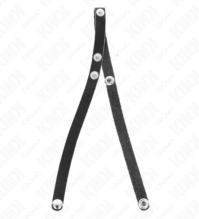 KINK - LEATHER PENIS RING WITH PRESSURE CLOSURE 39 X 1 CM