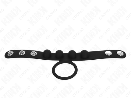 KINK - LEATHER PENIS RING 3.5 CM WITH PRESSURE CLOSURE 23 X 2 CM