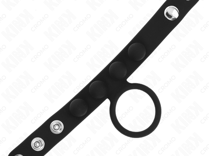 KINK - LEATHER PENIS RING 3.5 CM WITH PRESSURE CLOSURE 23 X 2 CM