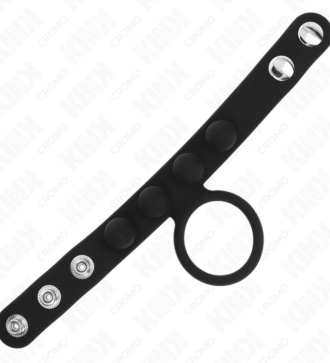 KINK - LEATHER PENIS RING 3.5 CM WITH PRESSURE CLOSURE 23 X 2 CM
