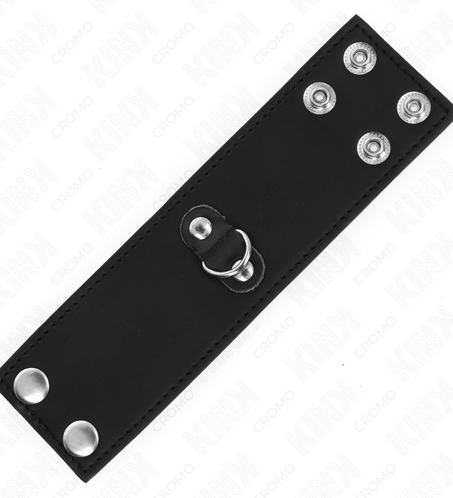 KINK - LEATHER PENIS RING WITH PRESSURE CLOSURE 18 X 5 CM