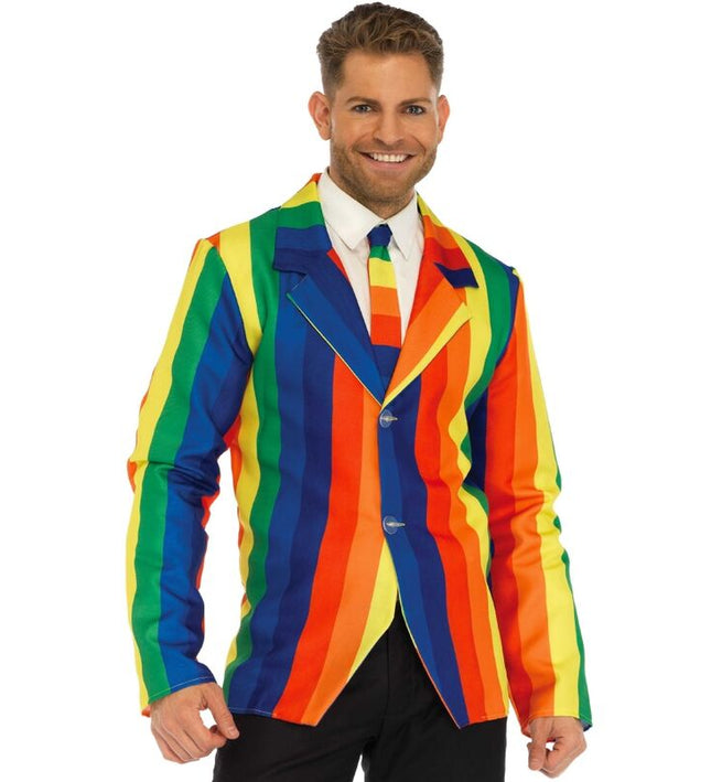 LEG AVENUE - BLAZER + TIE RAINBOW S