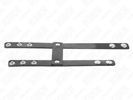 KINK - ADJUSTABLE DOUBLE LEATHER PENIS RING