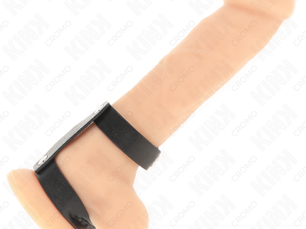 KINK - ADJUSTABLE DOUBLE LEATHER PENIS RING